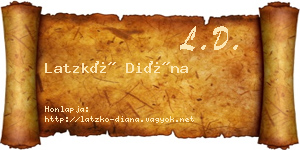 Latzkó Diána névjegykártya