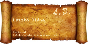 Latzkó Diána névjegykártya